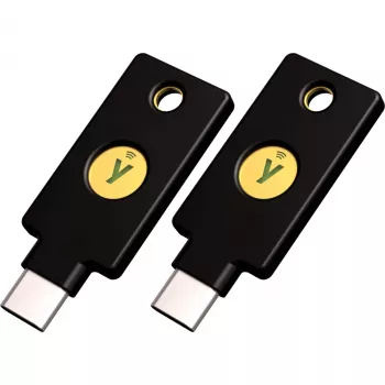 Clé de sécurité YubiKey 5C NFC (noir/or, lot de 2)