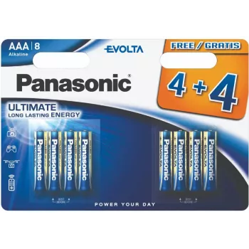 Pile Panasonic Evolta LR03EGE/8B (4+4 pièces) (LR03EGE/8BW 4+4F)