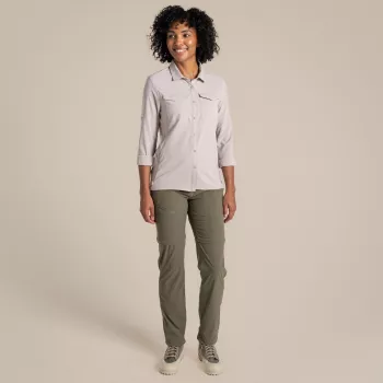 Chemise de voyage Craghoppers NosiLife Pro LS Shirt III femme - Soft Mushroom, XS
