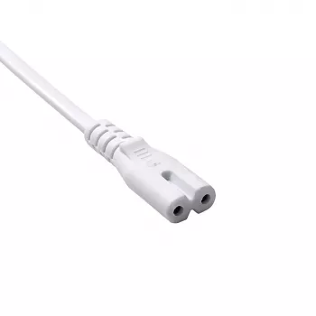 Câble d'alimentation Akyga AK-RD-06A CEE 7/16 (prise euro) vers IEC C7, 2,5 A, 1,5 m, blanc