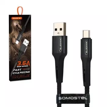 Somostel Câble USB-A vers USB-C Quick Charge 3.0 1m Noir