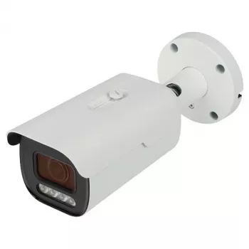 Caméra IP bullet 8MP 4K UHD couleur motorisée varifocale avec analyse IA, PoE, IP67, objectif 2.7-13.5mm