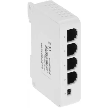 Switch/extender PoE DELTA SPT-POE/3-POE-DIN-E 4 ports pour rail DIN, 3x sortie PoE 30W, 10/100 Mbps, non administrable, -40 à 75°C