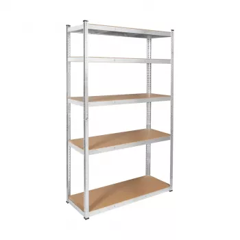 Étagère métallique REBEL RB-1253 205x120x45 cm argent, 5 tablettes, charge totale 875 kg