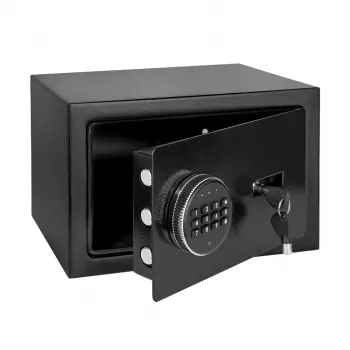 Coffre-fort électronique domestique REBEL RB-7002 avec code PIN et ouverture de secours par clé – boîte de sécurité en acier pour argent, documents et objets de valeur