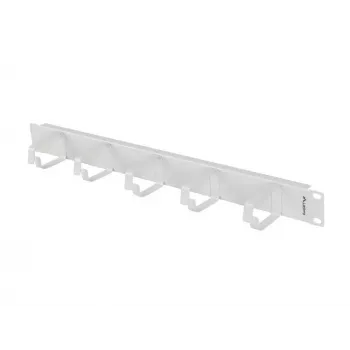 Organiseur de câbles LANBERG 19 pouces 1U avec 5 supports métalliques type B, gris