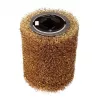 Rouleau brosse métallique GRAPHITE pour machine à satiner 58GE137, 120 mm x 100 mm, fil d'acier ondulé, alésage 19 mm, 3000 tr/min