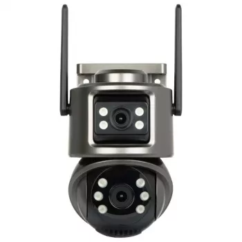 Caméra IP PTZ extérieure INNE ICSEE-W62SD-2 avec double objectif 3MP, vision nocturne couleur, Wi-Fi, audio bidirectionnel, IP66