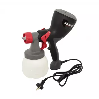 Pistolet à peinture électrique HVLP HOOZAR 600 W avec réservoir 800 ml, 3 jets, régulation du débit