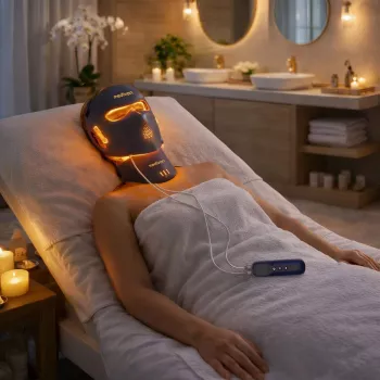 Masque facial à LED Medivon Lumi 3D Pro, bleu marine