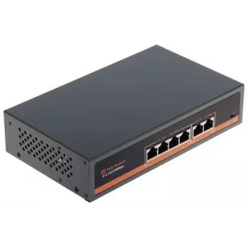 NO NAME APTI-POE0402-60W-V2 switch PoE 4 ports avec 2 ports uplink, budget 60W, IEEE 802.3af/at, boîtier métallique
