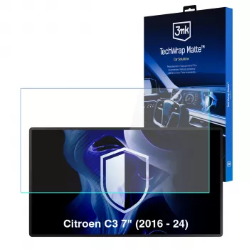 Film de protection d'écran mat 3MK PROTECTION Citroen C3 (2016-2024) TechWrap pour écran central