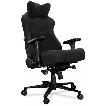 YUMISU 2053 chaise gaming, revêtement en tissu, noire (Y-2053-BB-M)
