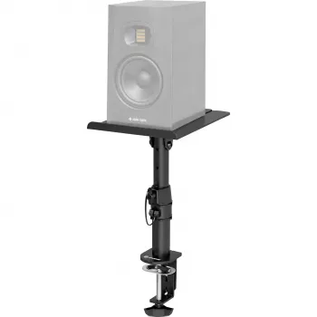 MOZOS MSK10 paire de pieds de studio pour moniteurs – pieds d'enceintes en acier réglables en hauteur avec pads de découplage, pointes de sol et gestion des câbles, 800–1300 mm, charge de 20 kg par pied, noir