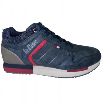 Chaussures de loisirs homme Lee Cooper bleu marine rouge LCJ-21-29-0642M