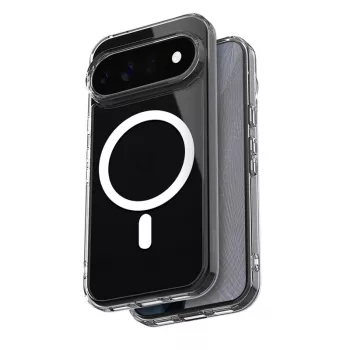 Coque MagSafe magnétique transparente Crong Hybrid Clear pour Google Pixel 11 Pro - transparente