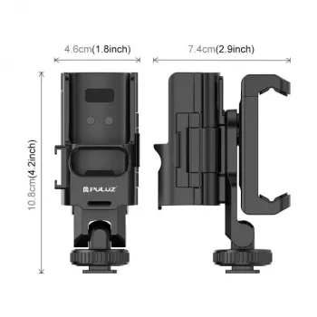 PULUZ support de cadre d'extension pour DJI Osmo Pocket 3 avec filetage 1/4 pouce et support téléphone (PU726B)