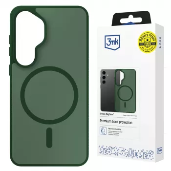 3MK Smoke MagCase pour Samsung Galaxy S25 - coque arrière MagSafe translucide verte