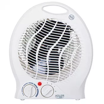 Adler AD 7728 Chauffage soufflant céramique PTC 2000W avec oscillation, 2 niveaux de chauffe, mode air froid, protection contre la surchauffe et le basculement, blanc/noir