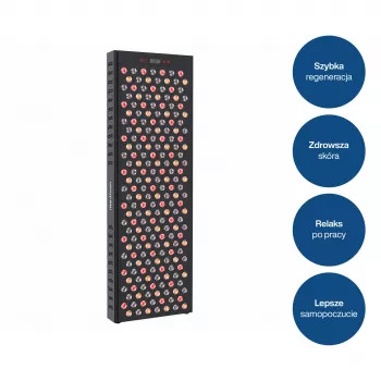 Panneau de luminothérapie LED pour le corps MEDIVON Lumera Max, lumière rouge et infrarouge, 448 LED, 630–1060 nm, noir