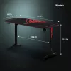 Bureau gaming Diablo X-Mate 1400 140 cm x 60 cm noir