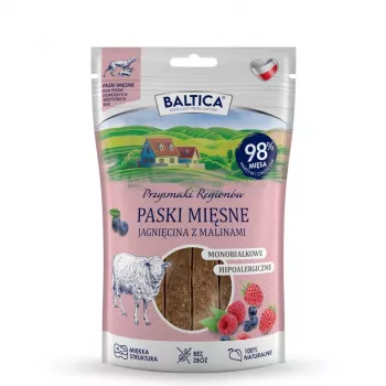 BALTICA lamelles de viande d'agneau aux framboises – friandise pour chien sans céréales – 90 g