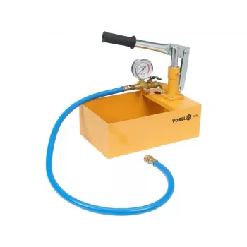 Pompe de test de pression manuelle VOREL 50 bar, réservoir 12 L, raccord R 1/2 inch