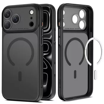 Tech-Protect MagPrime coque transparente MagSafe pour iPhone 17 Pro / 18 Pro - noir mat