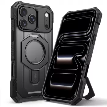 Coque TECH-PROTECT MagForce MagSafe pour iPhone 17 Pro / 18 Pro, noir mat