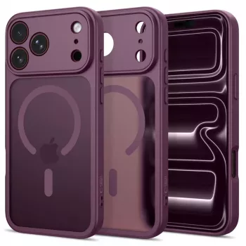 Coque Tech-Protect Basicmag MagSafe pour iPhone 17 Pro / 18 Pro mat rouge cerise foncé
