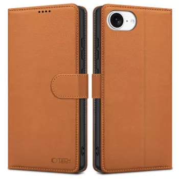 Coque portefeuille Tech-Protect pour Apple iPhone 16E brun selle