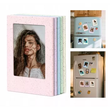 Lot de 5 cadres photo magnétiques LOVEINSTANT pour Fujifilm Instax Mini – couleurs pastel, fixation sur réfrigérateur
