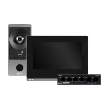 Station de portier vidéo extérieure RFID PIN BCS-P-VIS01 IP65 avec caméra grand-angle 2MP, PoE, audio bidirectionnel et résistance au vandalisme IK07