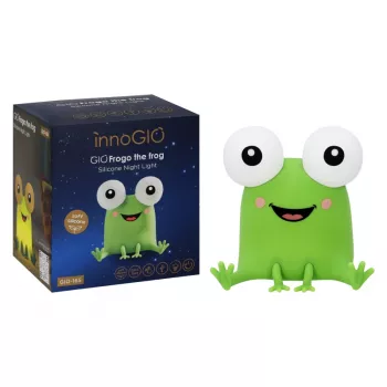 INNOGIO GIOFROGO veilleuse LED grenouille GIO-165 - lampe en silicone rechargeable avec commande tactile, 7 couleurs, minuterie
