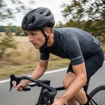 Vayox Kask Active Matte Black Cycling Helmet with LED M