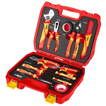 NEO TOOLS set de 13 outils d'électricien en mallette, isolé VDE 1000 V, acier CrV