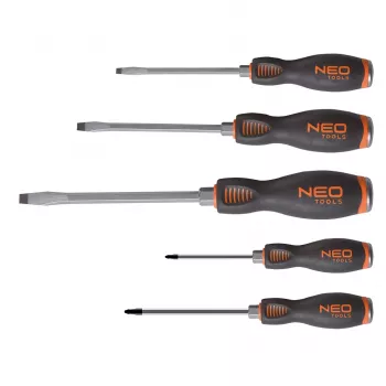 NEO TOOLS Tournevis à frapper, S2, set de 5