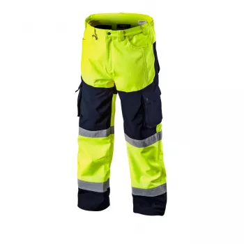 Pantalon de travail softshell haute visibilité NEO TOOLS, jaune fluo, taille XL