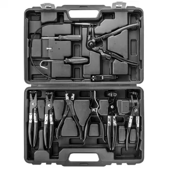NEO TOOLS Ensemble de 9 pinces pour colliers de serrage avec poignées ergonomiques et mallette de transport