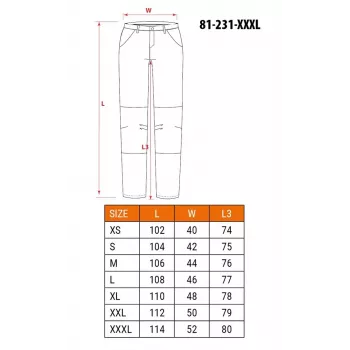 NEO Tools 81-231-XXXL Pantalon de protection gris/noir