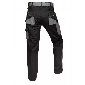 NEO Tools 81-238-XXXL Pantalon de protection, gris/noir/orange, tissu extensible, 9 poches, EN ISO 13688