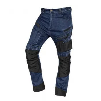 NEO TOOLS 81-360-1-XXXL Pantalon de travail homme en denim avec renforts Oxford, bleu marine, taille XXXL