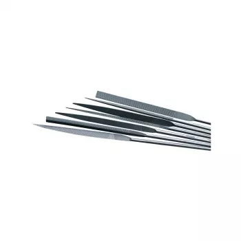 NO NAME S.89266 Ensemble de 8 limes à aiguille de précision RPJ-8, 160 mm, taille 2, acier à haute teneur en carbone