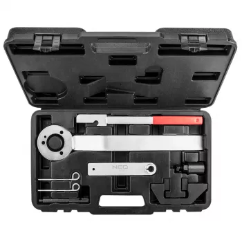 Ensemble d'outils de calage de distribution pour moteur diesel BMW, Land Rover, Opel (M41, M47, M57, TD4, TD6, X25DT, Y25DT) NEO TOOLS - ensemble de 15 à 20 pièces en mallette moulée