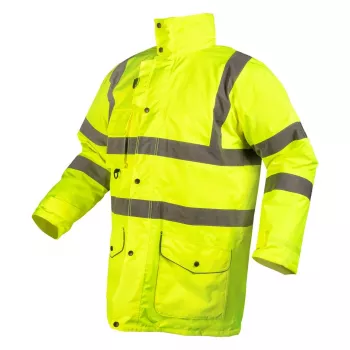 Veste de travail de signalisation isolée NEO TOOLS 5 en 1, jaune fluo, taille XXXL
