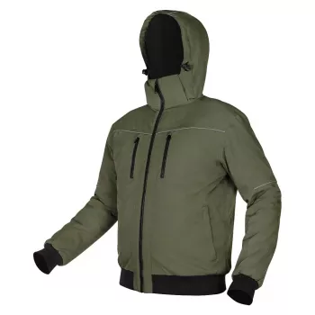 Veste isolée avec capuche NEO TOOLS OUTDOOR, vert, taille XXL