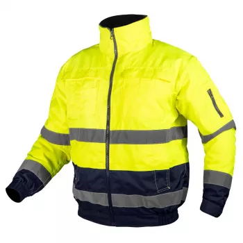 Veste de travail haute visibilité NEO TOOLS 3 en 1, imperméable, isolée, jaune/navy, XXXL