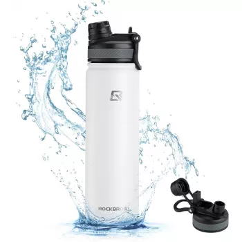 ROCKBROS Gourde isotherme de cyclisme 650 ml blanche