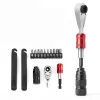Kit de réparation d'urgence pour vélo ROCKBROS 16 en 1, mini-pompe, démonte-pneus, rustines, noir