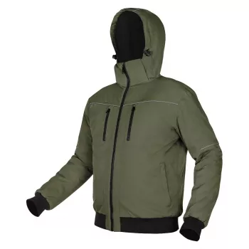 Veste isolée avec capuche NEO TOOLS Outdoor, vert, taille XL